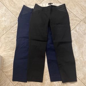 2 J Crew Minnie Cropped Maternity Pants in Size 24 Black and Navy
